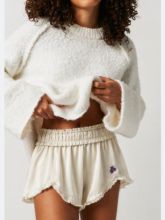 Intimately By Free People Other - Intimately Free People Like Honey Satin PJ Shorts Size M Clean Girl Cozy Lounge